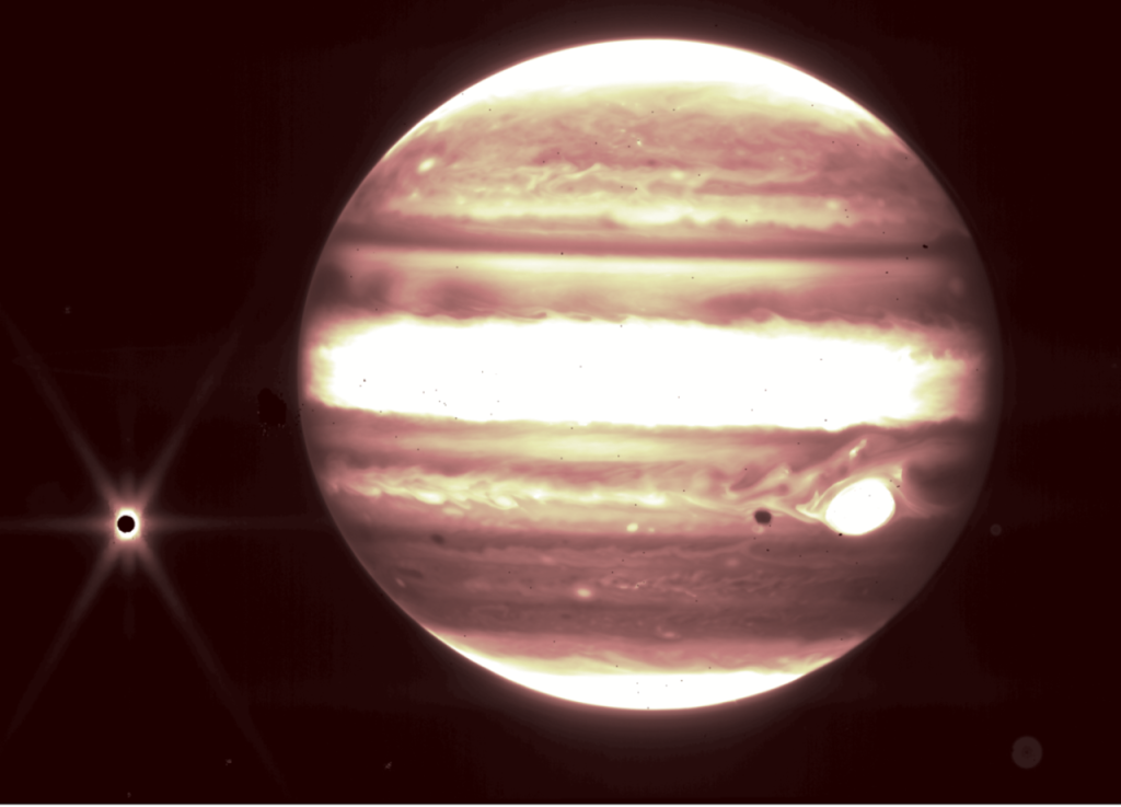 Jupiter en infrarouge par le James Webb Telescope