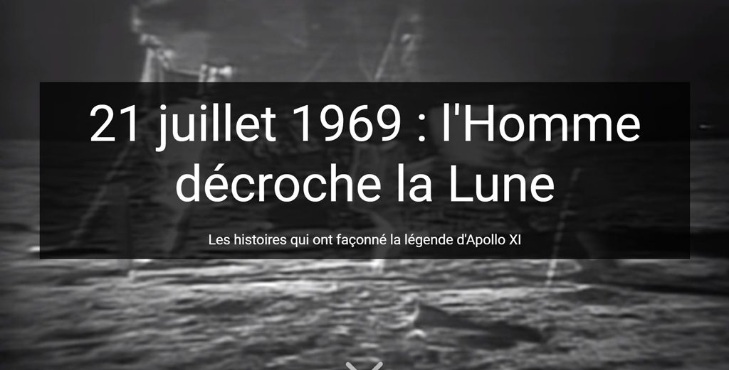 La StoryMap qui raconte l'aventure de la mission Apollo 11