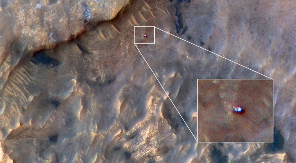 Curiosity vu par HiRISE