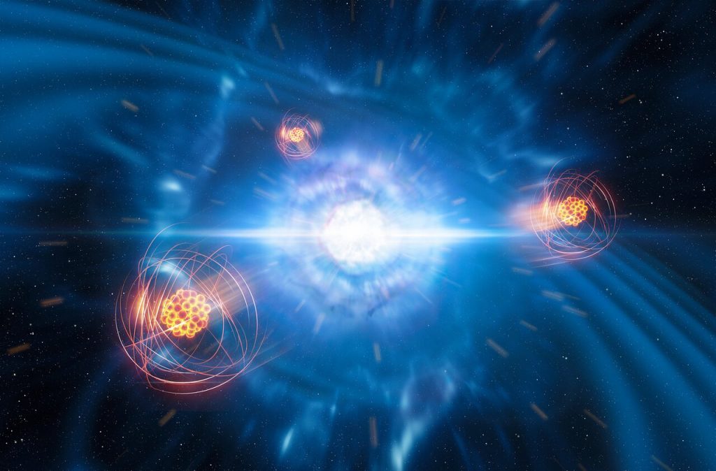 Première détection d’un élément lourd né de la collision entre étoiles à neutrons