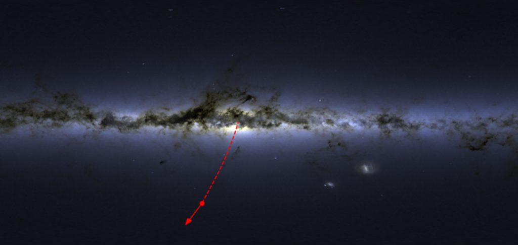 Une étoile éjectée par notre trou noir flashée à 1755 km/s
