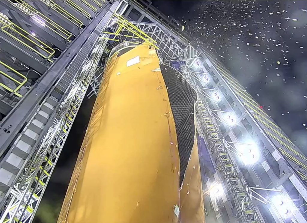 Le réservoir d'hydrogène du SLS avant le tes
