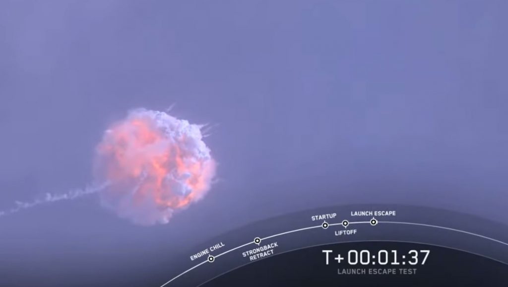 Réussite du test du système d'éjection du Crew Dragon de SpaceX