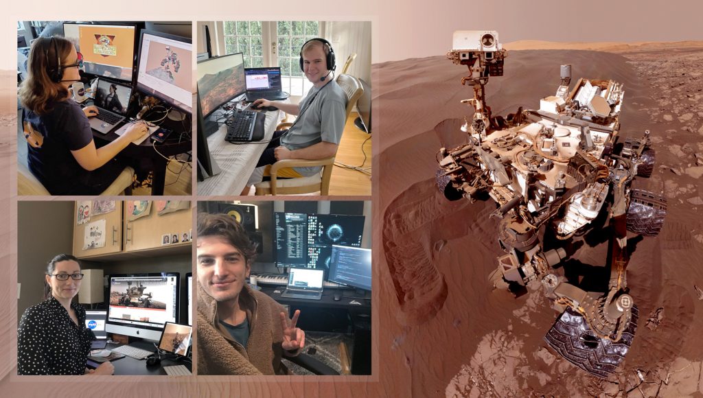 Les membres de l'équipe de Curiosity dirigent le rover de chez eux