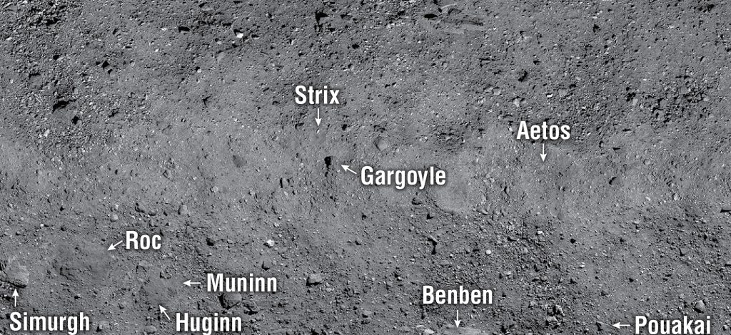 La carte de la surface de Bennu