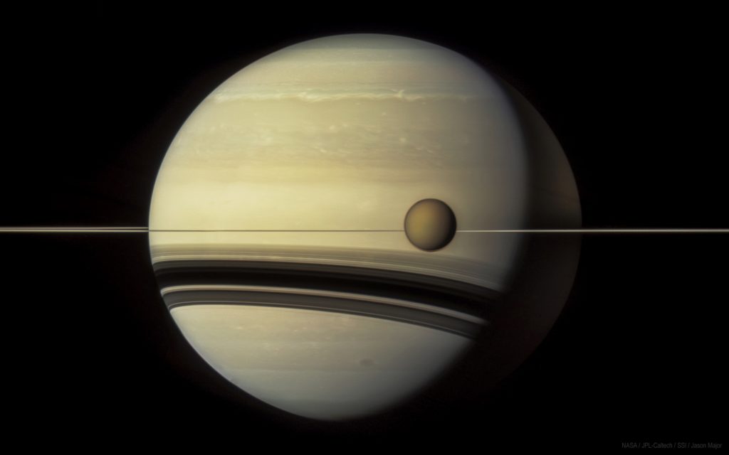 L'inclinaison de Saturne expliquée par ses Lunes, en particulier Titan