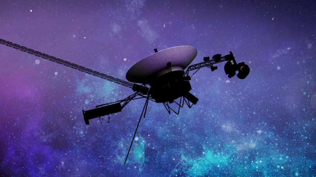 Vue d'artiste représentant l'une des sondes Voyager de la NASA
