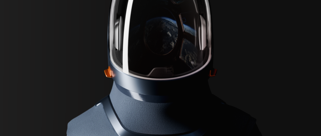 Prototype EuroSuit en vue de face – combinaison spatiale européenne testée par l’astronaute Sophie Adenot en 2026.