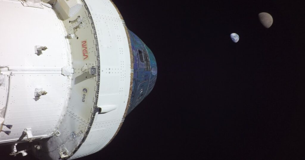 vaisseau Orion Terre Lune mission Artemis NASA ESA