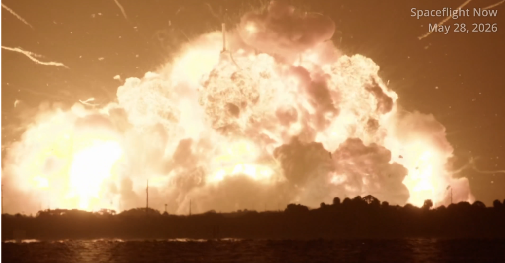 Explosion du lanceur New Glenn de Blue Origin lors d'un test au sol sur le complexe LC-36 en Floride